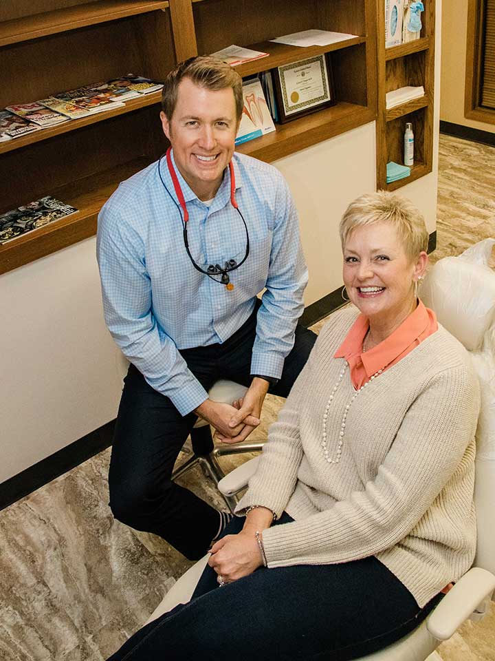 Dr. Koepsel with a patient